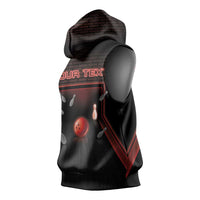 Personalized Bowling Sleeveless Hoodie Ten Pin Neon Style - Wonder Print Shop