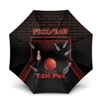 Bowling Umbrella Ten Pin Neon Style - Wonder Print Shop