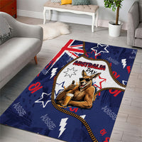 Australia Flag Day Area Rug Cool Kangaroo Beer Aussie Aussie Oi Oi