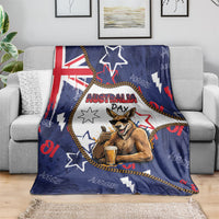 Australia Flag Day Blanket Cool Kangaroo Beer Aussie Aussie Oi Oi