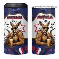 Australia Flag Day 4 in 1 Can Cooler Tumbler Cool Kangaroo Beer Aussie Aussie Oi Oi