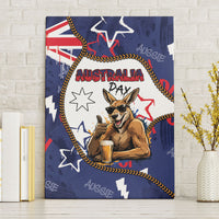 Australia Flag Day Canvas Wall Art Cool Kangaroo Beer Aussie Aussie Oi Oi