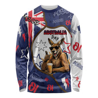 Australia Flag Day Long Sleeve Shirt Cool Kangaroo Beer Aussie Aussie Oi Oi