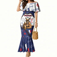Australia Flag Day Mermaid Dress Cool Kangaroo Beer Aussie Aussie Oi Oi