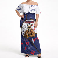 Australia Flag Day Off Shoulder Maxi Dress Cool Kangaroo Beer Aussie Aussie Oi Oi