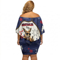 Australia Flag Day Off Shoulder Short Dress Cool Kangaroo Beer Aussie Aussie Oi Oi