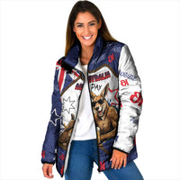 Australia Flag Day Padded Jacket Cool Kangaroo Beer Aussie Aussie Oi Oi