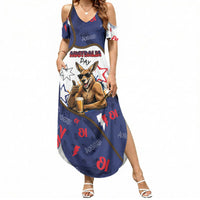 Australia Flag Day Summer Maxi Dress Cool Kangaroo Beer Aussie Aussie Oi Oi