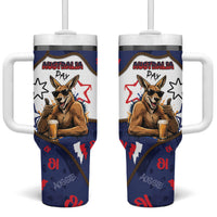 Australia Flag Day Tumbler With Handle Cool Kangaroo Beer Aussie Aussie Oi Oi
