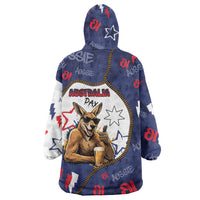 Australia Flag Day Wearable Blanket Hoodie Cool Kangaroo Beer Aussie Aussie Oi Oi