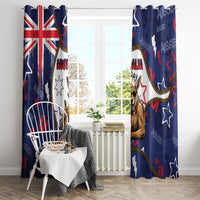 Australia Flag Day Window Curtain Cool Kangaroo Beer Aussie Aussie Oi Oi