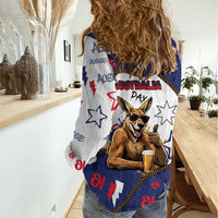 Australia Flag Day Women Casual Shirt Cool Kangaroo Beer Aussie Aussie Oi Oi