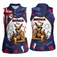 Australia Flag Day Women Sleeveless Polo Shirt Cool Kangaroo Beer Aussie Aussie Oi Oi