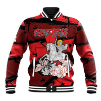 Personalized Georgia Baseball Jacket Patron Saint Symbol - Wonder Print Shop