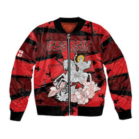 Personalized Georgia Bomber Jacket Patron Saint Symbol - Wonder Print Shop