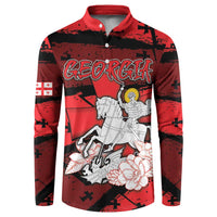 Personalized Georgia Button Sweatshirt Patron Saint Symbol - Wonder Print Shop