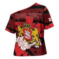 Personalized Georgia Cross Shoulder Shirt Patron Saint Symbol - Wonder Print Shop