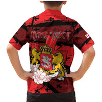 Personalized Georgia Family Matching Mermaid Dress and Hawaiian Shirt Patron Saint Symbol - Wonder Print Shop