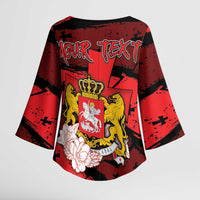 Personalized Georgia Kimono Sleeve Blouse Patron Saint Symbol - Wonder Print Shop