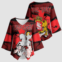 Personalized Georgia Kimono Sleeve Blouse Patron Saint Symbol - Wonder Print Shop