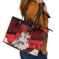 Georgia Leather Tote Bag Patron Saint Symbol - Wonder Print Shop