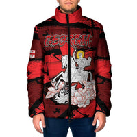 Personalized Georgia Padded Jacket Patron Saint Symbol - Wonder Print Shop