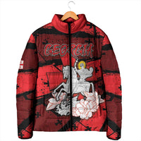 Personalized Georgia Padded Jacket Patron Saint Symbol - Wonder Print Shop
