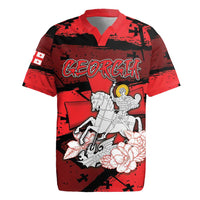 Personalized Georgia Rugby Jersey Patron Saint Symbol - Wonder Print Shop