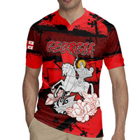 Personalized Georgia Rugby Jersey Patron Saint Symbol - Wonder Print Shop