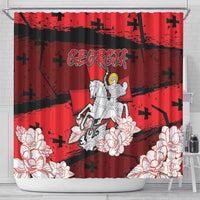 Georgia Shower Curtain Patron Saint Symbol - Wonder Print Shop