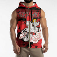 Personalized Georgia Sleeveless Zip Hoodie Patron Saint Symbol - Wonder Print Shop