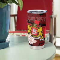 Personalized Georgia Tumbler Cup Patron Saint Symbol - Wonder Print Shop