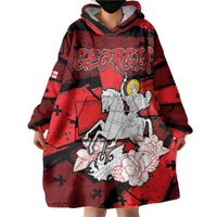 Personalized Georgia Wearable Blanket Hoodie Patron Saint Symbol - Wonder Print Shop