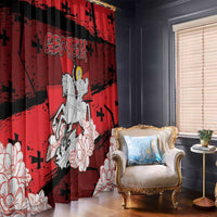 Georgia Window Curtain Patron Saint Symbol - Wonder Print Shop