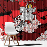 Georgia Window Curtain Patron Saint Symbol - Wonder Print Shop