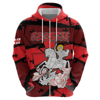 Personalized Georgia Zip Hoodie Patron Saint Symbol - Wonder Print Shop