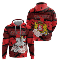 Personalized Georgia Zip Hoodie Patron Saint Symbol - Wonder Print Shop