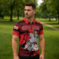 Personalized Georgia Zipper Polo Shirt Patron Saint Symbol - Wonder Print Shop