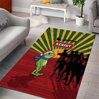 Merry Resistmas Area Rug Resist Portland Frog - Wonder Print Shop