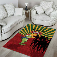 Merry Resistmas Area Rug Resist Portland Frog - Wonder Print Shop