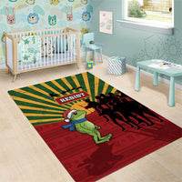 Merry Resistmas Area Rug Resist Portland Frog - Wonder Print Shop