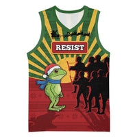 Merry Resistmas Basketball Jersey Resist Portland Frog - Wonder Print Shop