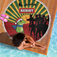 Merry Resistmas Beach Blanket Resist Portland Frog - Wonder Print Shop