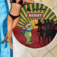 Merry Resistmas Beach Blanket Resist Portland Frog - Wonder Print Shop