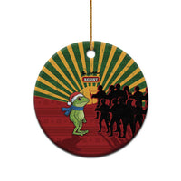 Merry Resistmas Ceramic Ornament Resist Portland Frog - Wonder Print Shop