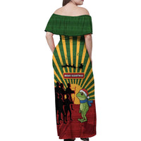 Merry Resistmas Family Matching Off Shoulder Maxi Dress and Hawaiian Shirt Resist Portland Frog - Wonder Print Shop
