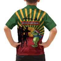 Merry Resistmas Family Matching Short Sleeve Bodycon Dress and Hawaiian Shirt Resist Portland Frog - Wonder Print Shop