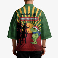 Merry Resistmas Kimono Resist Portland Frog - Wonder Print Shop