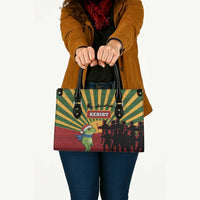 Merry Resistmas Leather Bag Resist Portland Frog - Wonder Print Shop