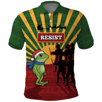 Merry Resistmas Polo Shirt Resist Portland Frog - Wonder Print Shop